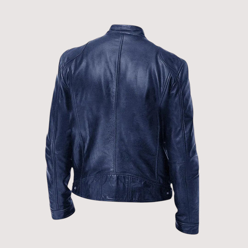 VESTE EN CUIR HAUT DE GAMME ÉLÉGANTE POUR HOMME