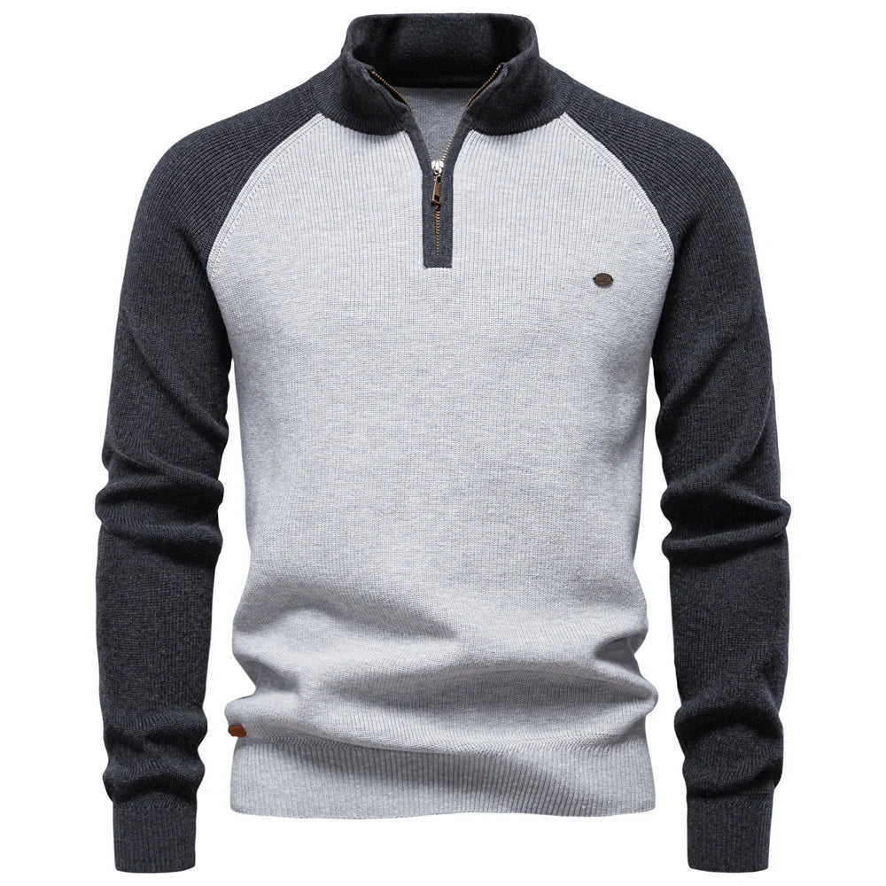 PULL À COL ZIPPÉ POUR HOMME
