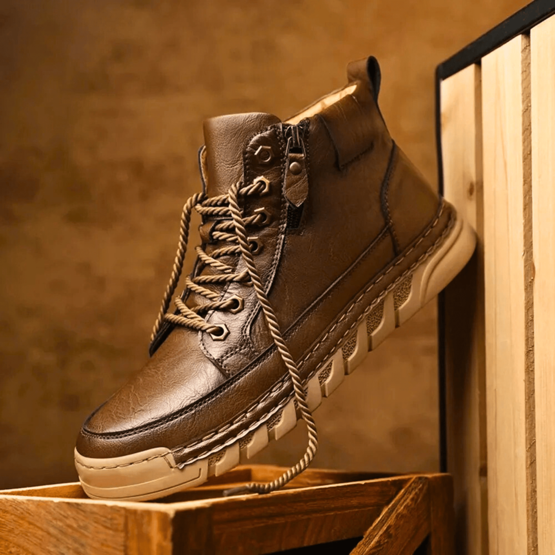 BOTTES EN CUIR POUR HOMME